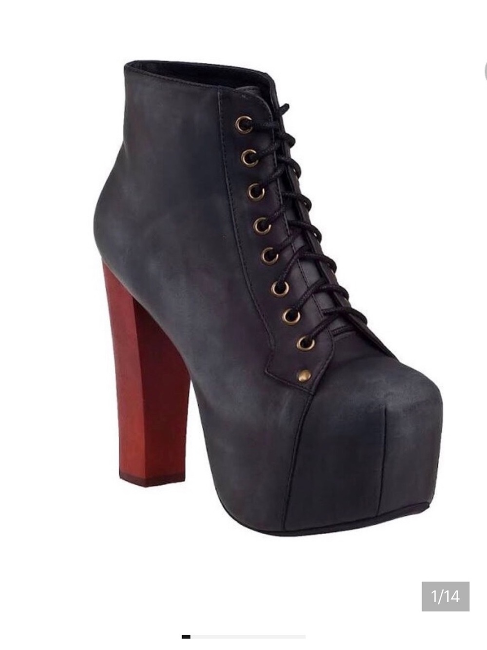 Jeffrey Campbell Lita Black Platform Boots